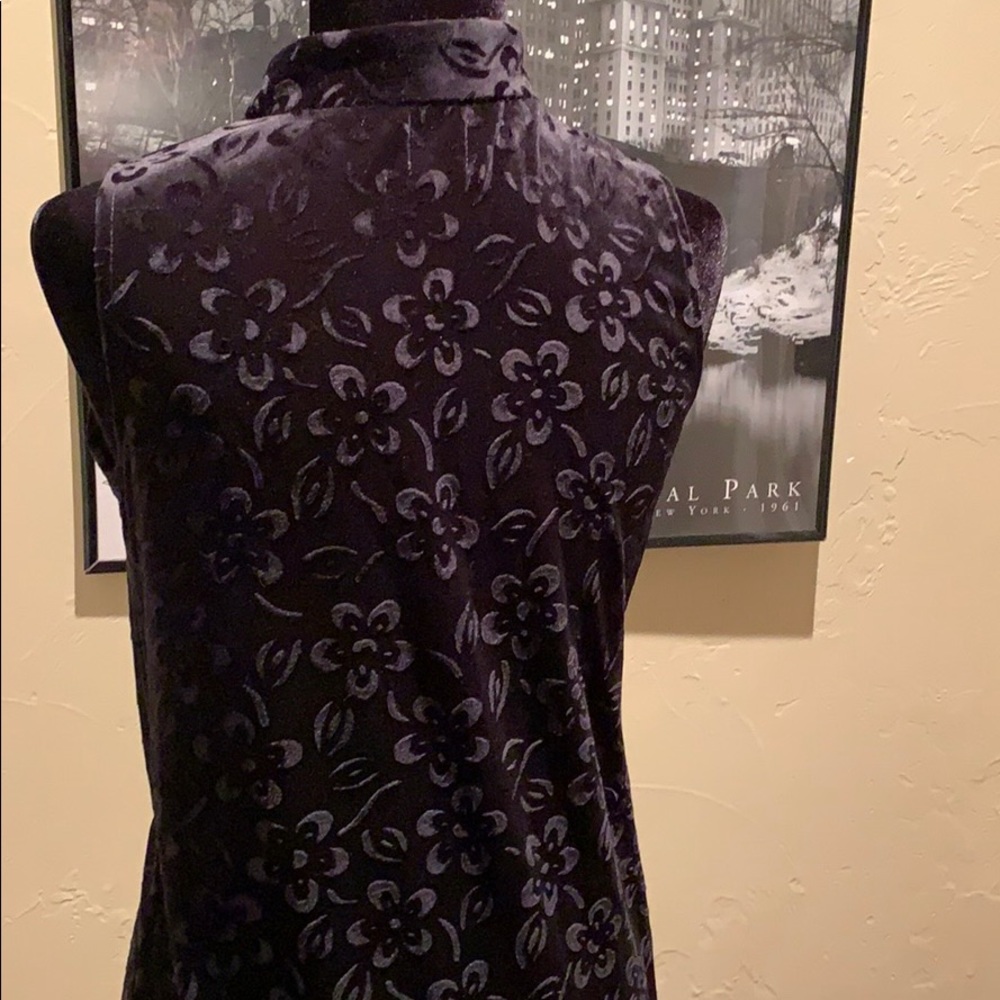 Free People Velveteen Dress Black Floral - Picture 6 of 8